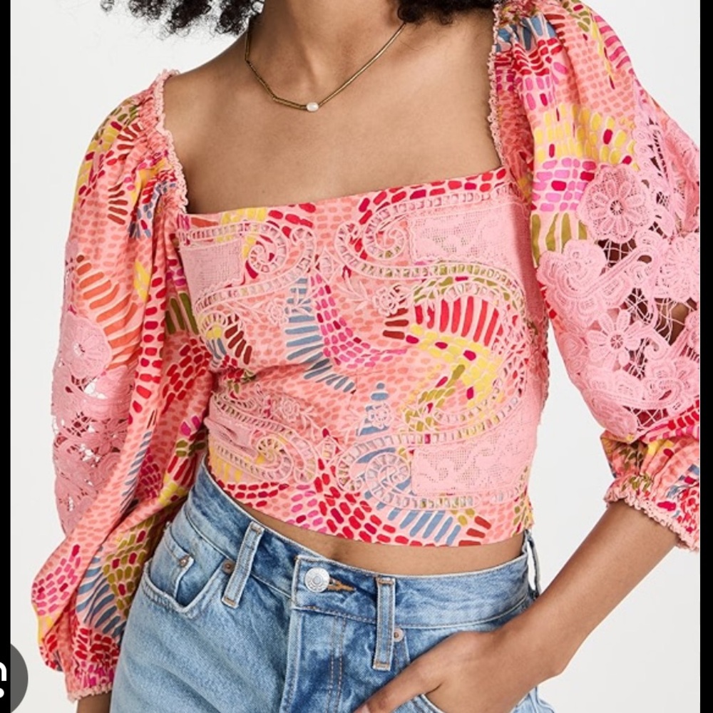 Farm Rio pink top